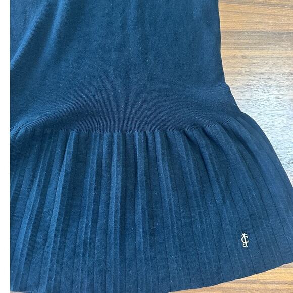 Juicy Couture Black Sweater Dress Gold Trim/Logo, Y2K, Preppy, Academia, Small - Picture 4 of 8